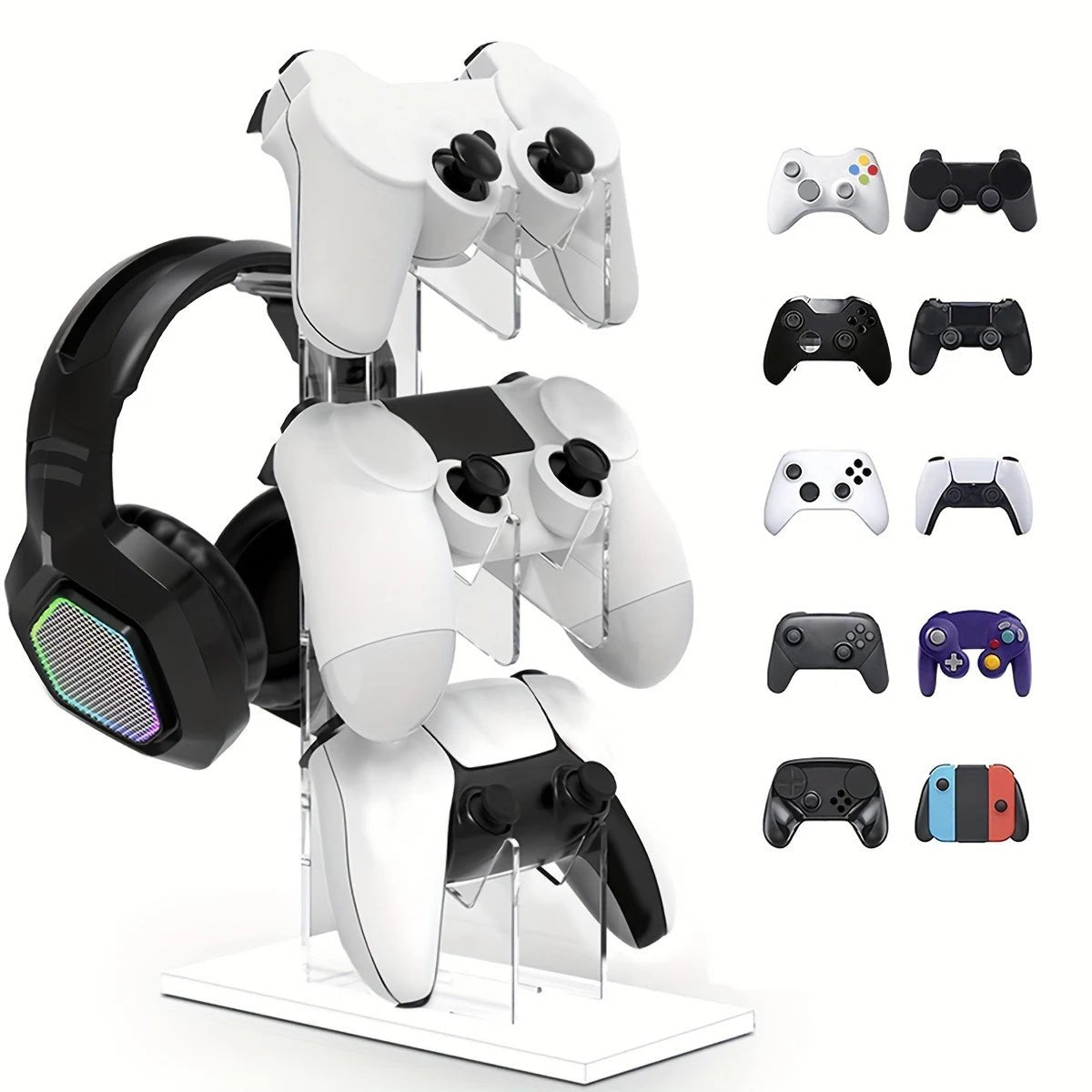 GameNest™ 3 - Tier Controller & Headset Stand - EverPeak storeeverpeakstore
