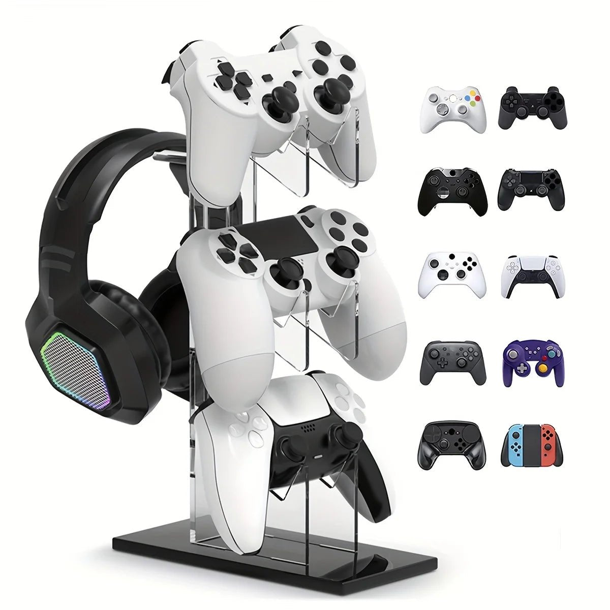 GameNest™ 3 - Tier Controller & Headset Stand - EverPeak storeeverpeakstore