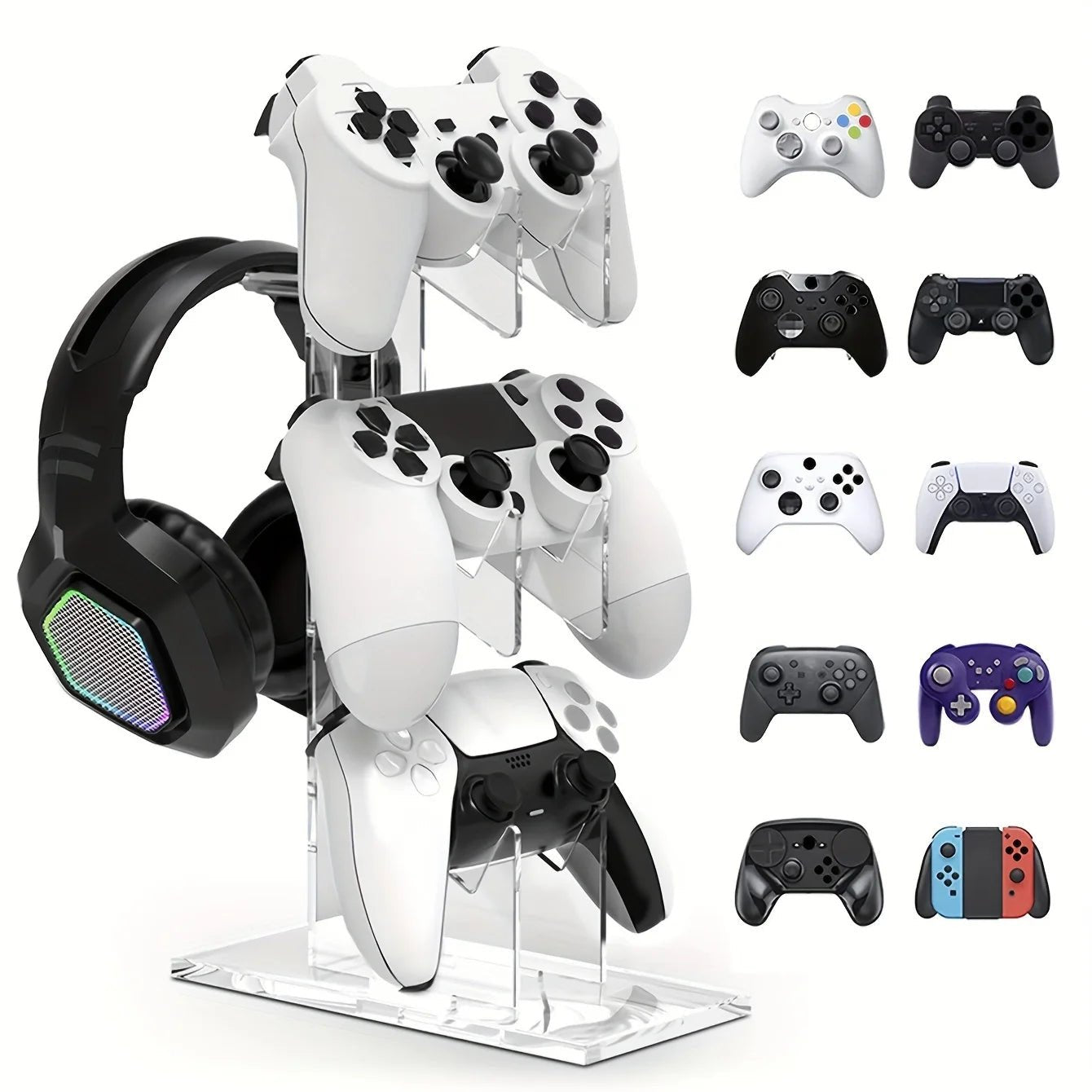 GameNest™ 3 - Tier Controller & Headset Stand - EverPeak storeeverpeakstore
