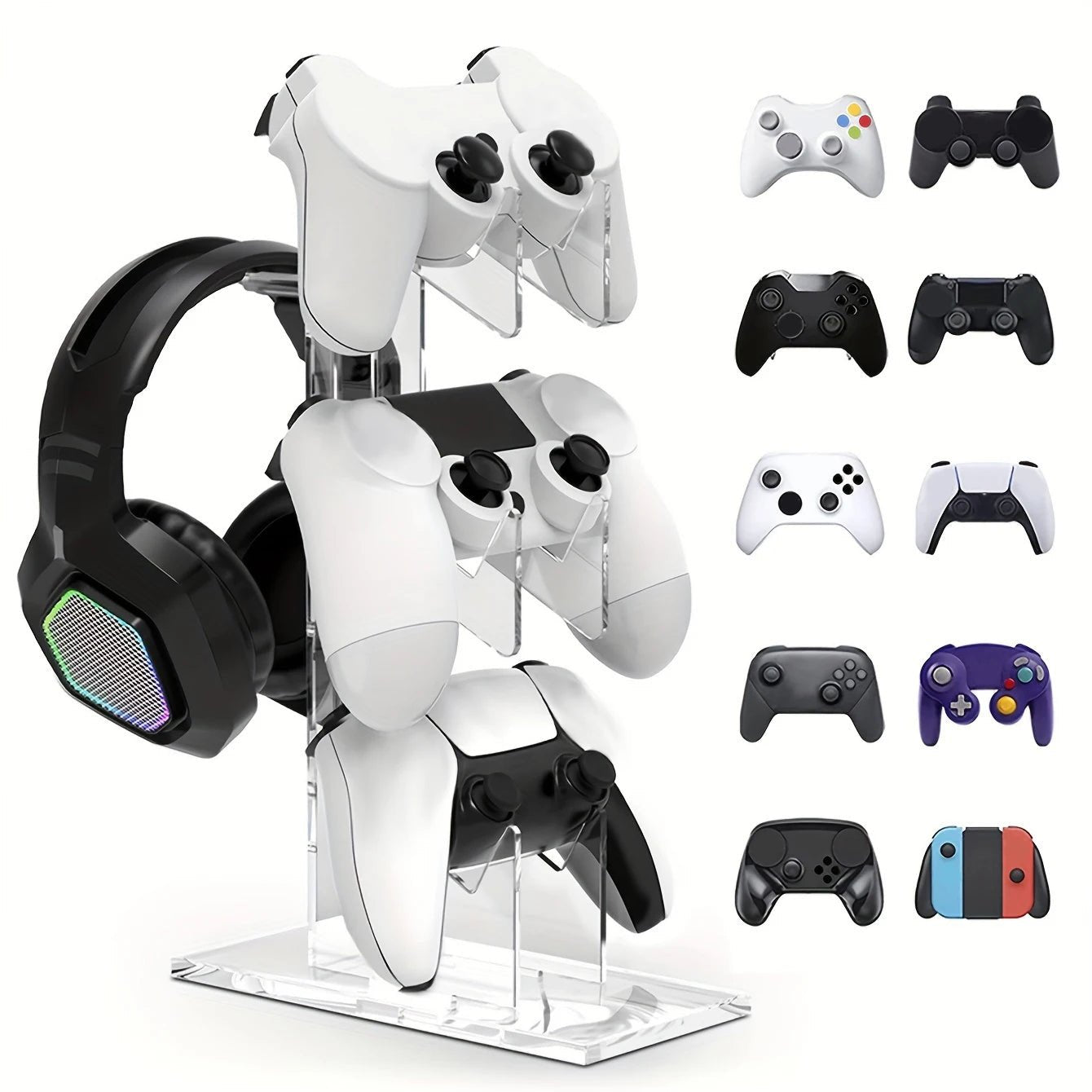 GameNest™ 3 - Tier Controller & Headset Stand - EverPeak storeeverpeakstore