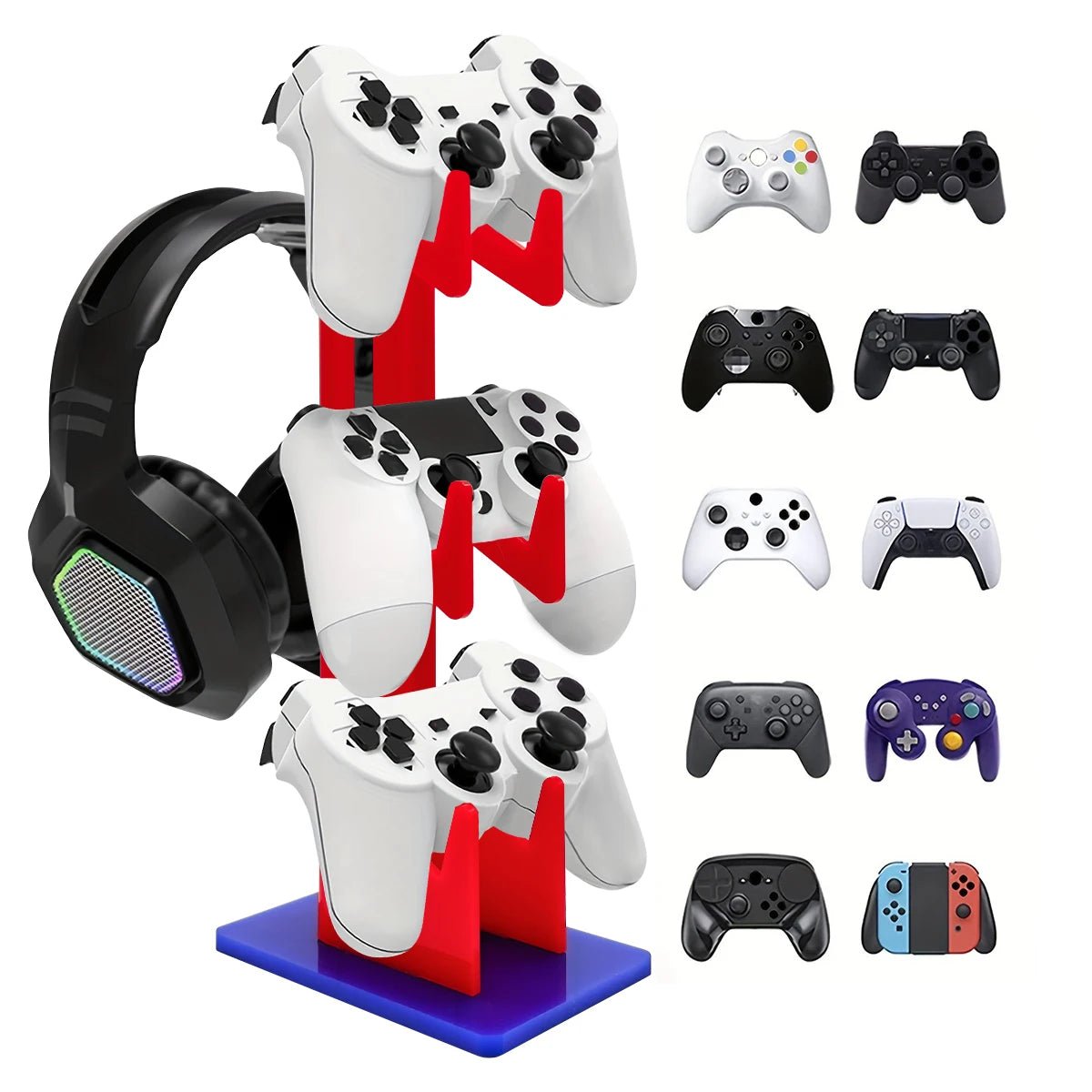 GameNest™ 3 - Tier Controller & Headset Stand - EverPeak storeeverpeakstore